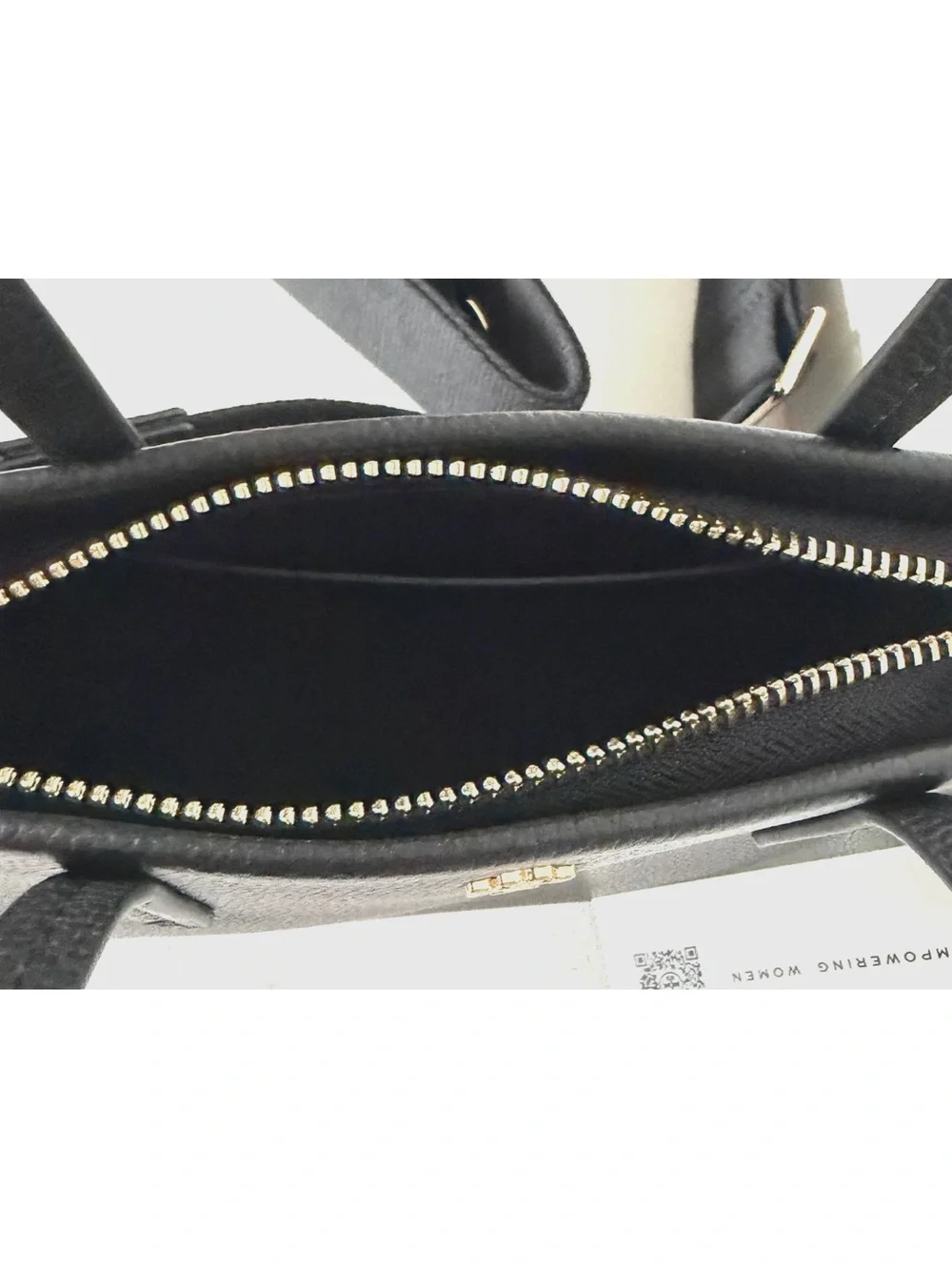 New Tory Burch Blake Mini Tote Pebble Leather Black